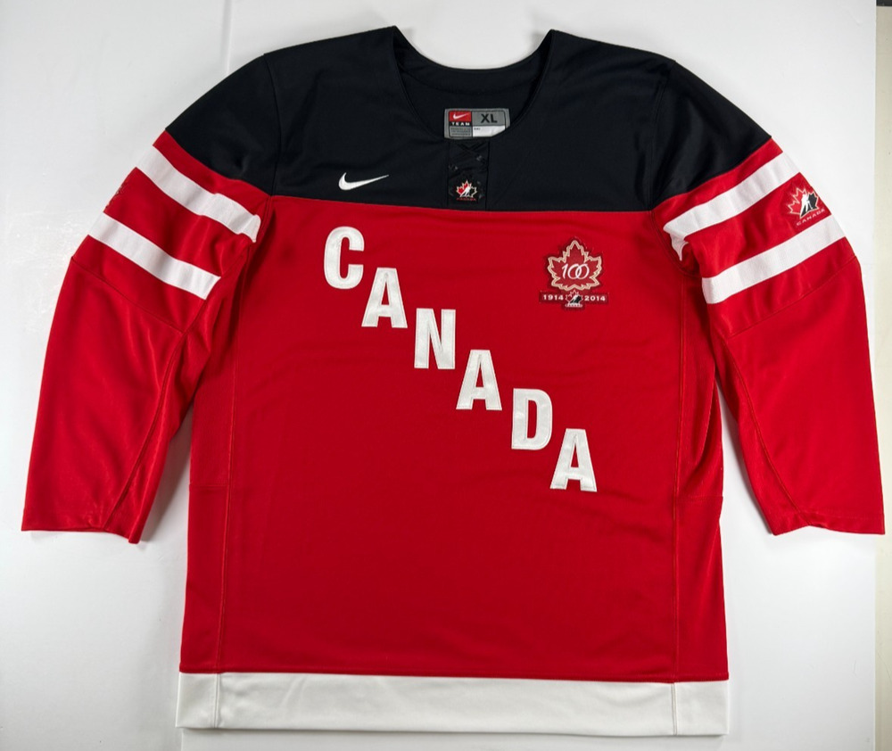Nike Team Canada 2014 IIHF Hockey Jersey Red White Black Men's XL Dri-FIT